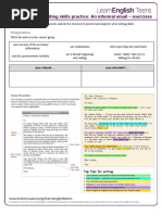 An Informal Email - Exercises