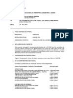 Informe de Avance de Obra - CH 586................................... 01