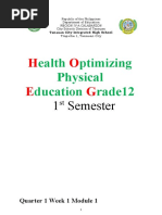 Week 1 Personal Module Health Optimizing Physical 12