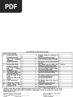 Income Declaration Form