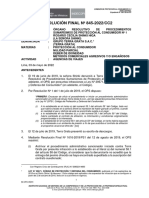 RESOLUCIÓN FINAL #845-2022/CC2: Secretaria Tecnica de La Comisión de Protección Al Consumidor Sede Central