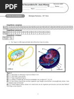 Teste Biologia 10