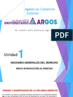 Tópicos Legales en Comercio Exterior - Introducción Al Derecho Unidad 1