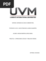 Practica 1. Operaciones Lógicas y Tablas de Verdad