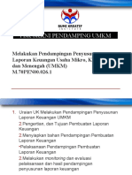 Melakukan Pendampingan Penyusunan Laporan Keuangan UMKM