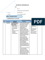 Sesión de Aprendizaje