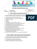 Soal Isian Singkat Kelas 2 SD Tema 1 Hidup Rukun