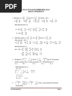 Soal Tugas Matriks Kelas 11 (Pembahasan)