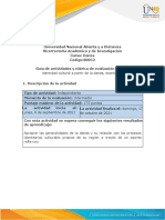 Guía de Actividades y Rúbrica de Evaluación - Unidad 1 - Tarea 2 - La Identidad Cultural A Partir de La Danza, Escrito Reflexivo