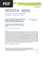 Análisis de La Disposición de Los Desechos Sólidos y Generacion de Biogas en El Relleno Sanitario de Ambato, Ecuador