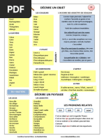Lexique Decrire Un Objet Un Paysage