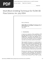 Multi-Block Gridding Technique For FLOW-3D Flow Science, Inc. July PDF