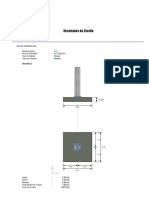 Resultados de Diseño: Zapatas de Hormigón Armado