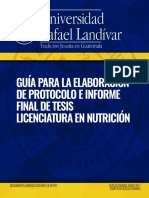 Guia para Elaboracion de Protocolo e Informe Final de Tesis Nutricion Url Quetgo