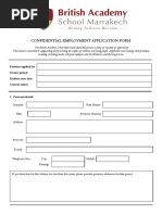 BASM Employment Application Form (English)