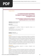 La Complementariedad Metodológica - Estrategia de Integraciónde Enfoques en La Investigación Social