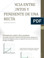 Distancia Entre Dos Puntos y Pendiente de Una Recta