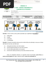 Caderno de Atividades - 3º Ano - Semana 18 - Corrigido