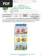 Caderno de Atividades - 3º Ano - Semana 22 - Adaptado e Corrigido