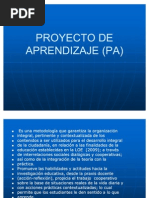 Proyecto de Aprendizaje - Enseñanza Tema A Exponer