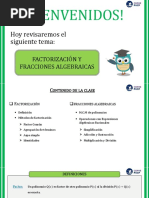 Factorización y Fracciones Algebraicas