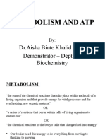 Metabolism and Atp