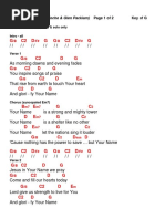 Microsoft Word - Your Name (Baloche) - Chords in G