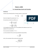 Class 08 - Potential Steps, Barriers and Tunneling