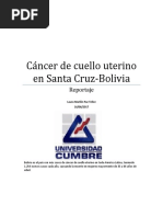 Cáncer de Cuello Uterino en Santa Cruz