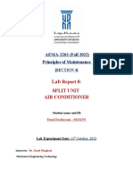 Split Unit AC Lab Report