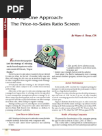 20 - A Top Line Approach The Price To Sales Ratio Screen