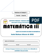 Cuadernillo Matematicas III I Parcial I Semestre 2022-1-220308 - 095837