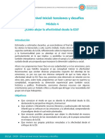 ESI en El Nivel Inicial: Tensiones y Desafíos: Módulo 4 ¿Cómo Alojar La Afectividad Desde La ESI?