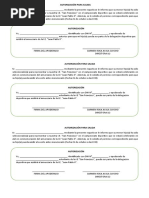 Autorización para Salida