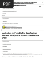 Application For Permit To Use CRM and - or POS - Bureau of Internal Revenue