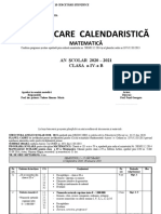 Planificare calendaristica-MATEMATICA