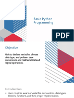 Basic Python Programming