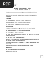 2° Básico - Guía de Aprendizaje Remoto - Lenguaje - N°3