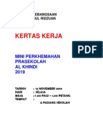 Kertas Kerja Perkhemahan Prasekolah