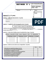 Devoir 1 Modele 3 Informatique 3ac Semestre 1