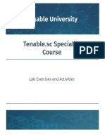 LAB HANDOUT - Tenable - SC Specialist Course