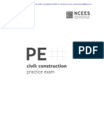 PE Civil Construction Practice Exam - Sample