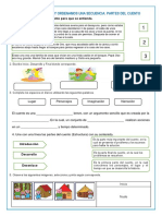 Ficha de Comunicación 20-10 Leemos Un Cuento y Ordenamos Una Secuencia Partes Del Cuento