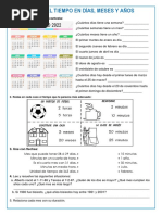 Ficha de Matemática 20-09 Medimos El Tiempo en Días, Meses y Años