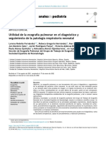 Utilidad de La Ecografía Pulmonar en El Diagnóstico y Seguimiento de La Patología Respiratoria Neonatal