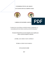 Cambios en Los Sistemas Agropecuarios Campesinos: La Ganaderización en Zonas Agricolas de Tungurahua