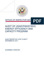 Audit of Usaid/Pakistan'S Energy Efficiency and Capacity Program