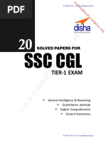 20 Solved Papers For SSC CGL Tier-I