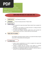 Sample Simplified Process of Case Analysis