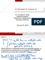 Algebra IV Unit II Lecture12 Marked